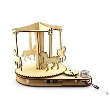 Light Controlled Wooden Carousel