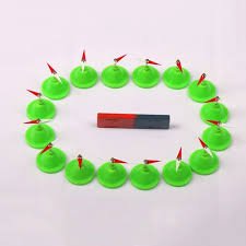 Scattered small magnetic needles