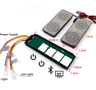 Four switch with double  light+antifog+bluetooth